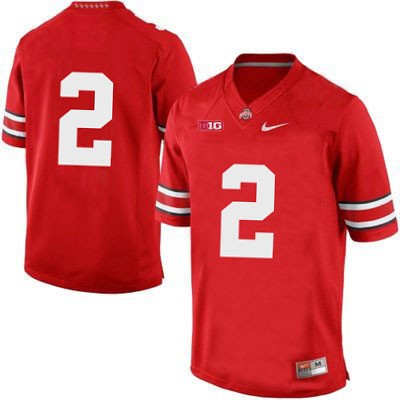 Ohio State Buckeyes Men's Only Number #2 Red Authentic Nike College NCAA Stitched Football Jersey ZL19Y28HJ